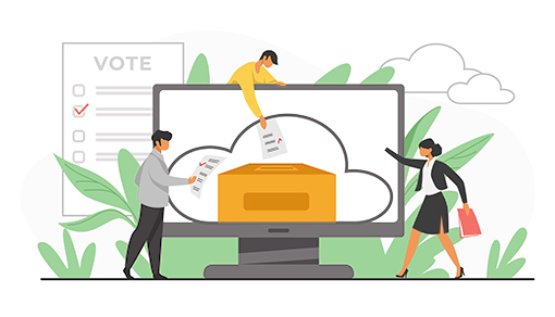 Image représentative du vote numérique